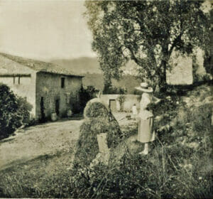 Historische SW Fotografie des Castello San Peyre
